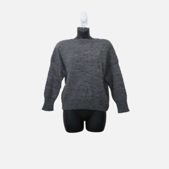 Isabel Marant Etoile Size 34 XS Wool Alpaca Blend Pullover Sweater Gray Cropped - Picture 1 of 7
